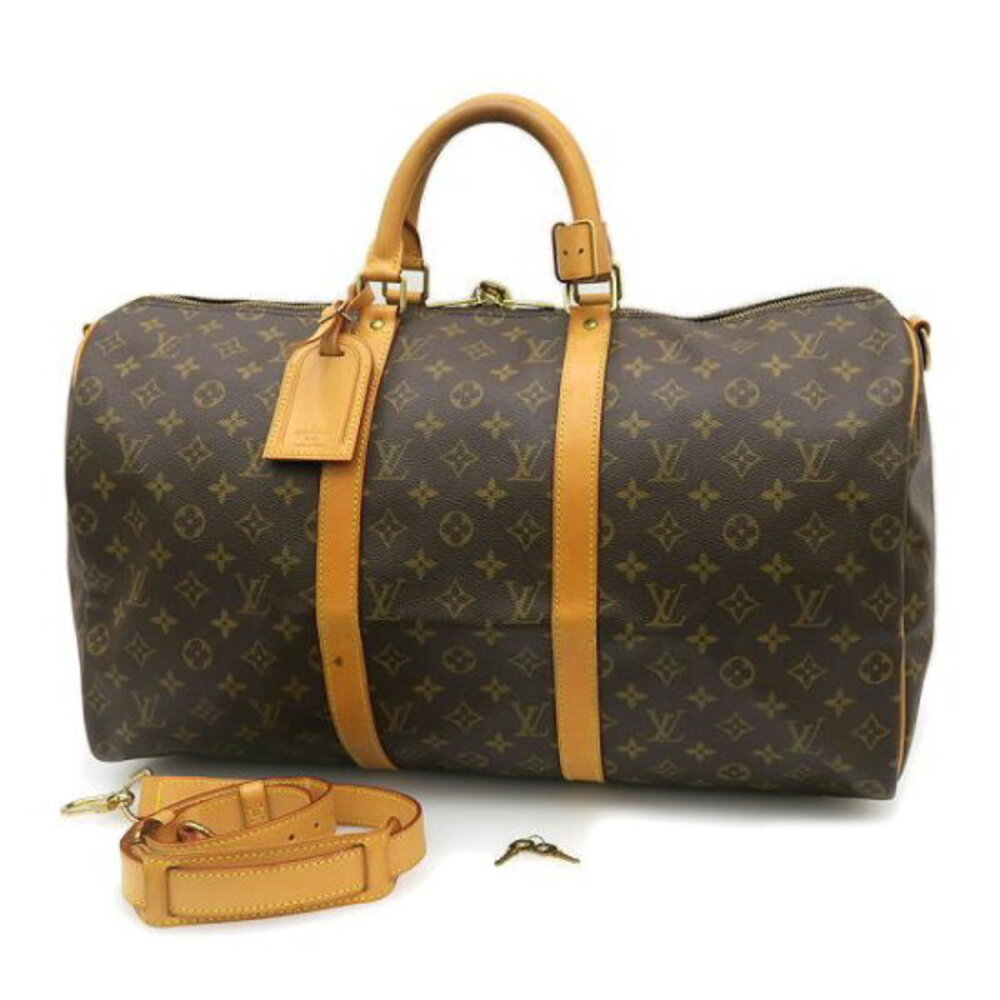 Louis Vuitton Monogram Keepall Bandouliere travel bag Brown
